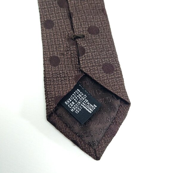 Vintage 1980s Giorgio Armani Tie Necktie Polka Dot Made In Italy 100% Silk 80s ! - Picture 6 of 6